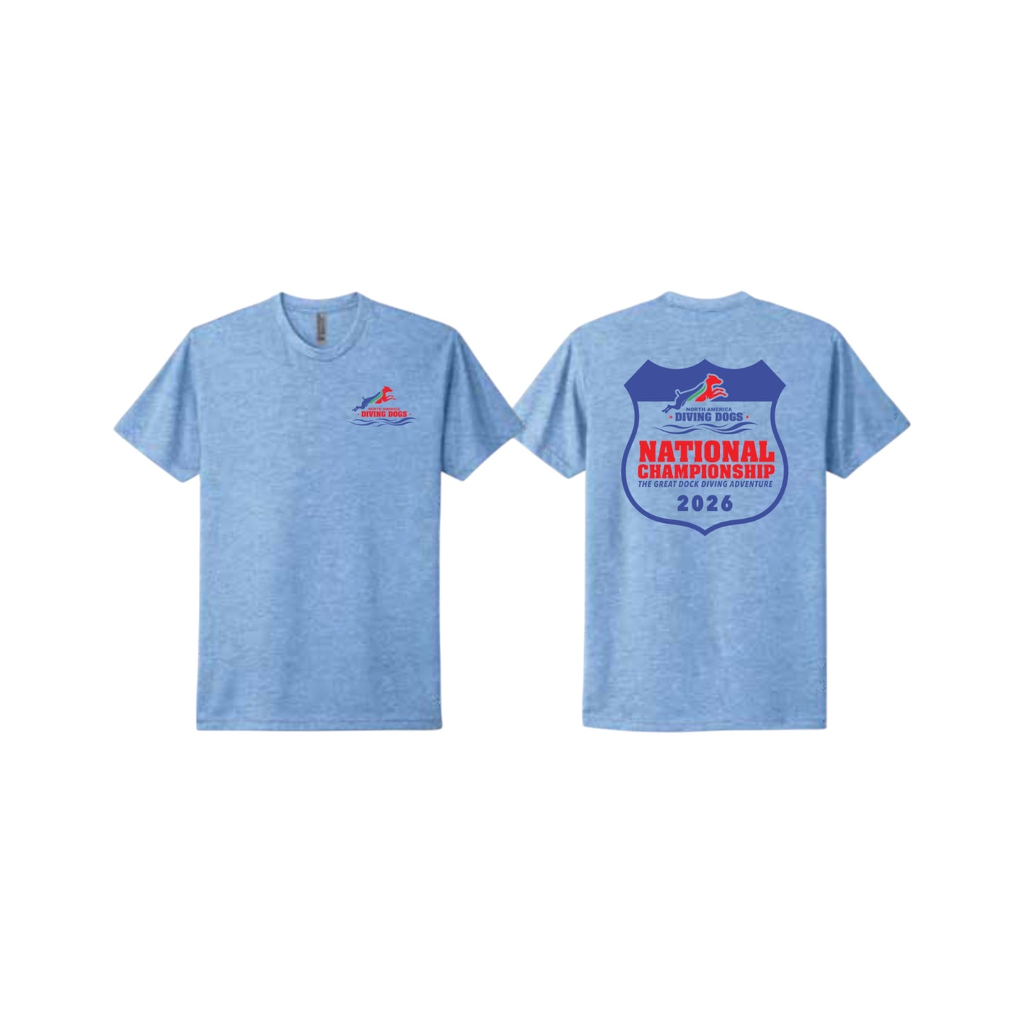 2026 National Championship Logo Unisex T-Shirt: Heather Columbia Blue