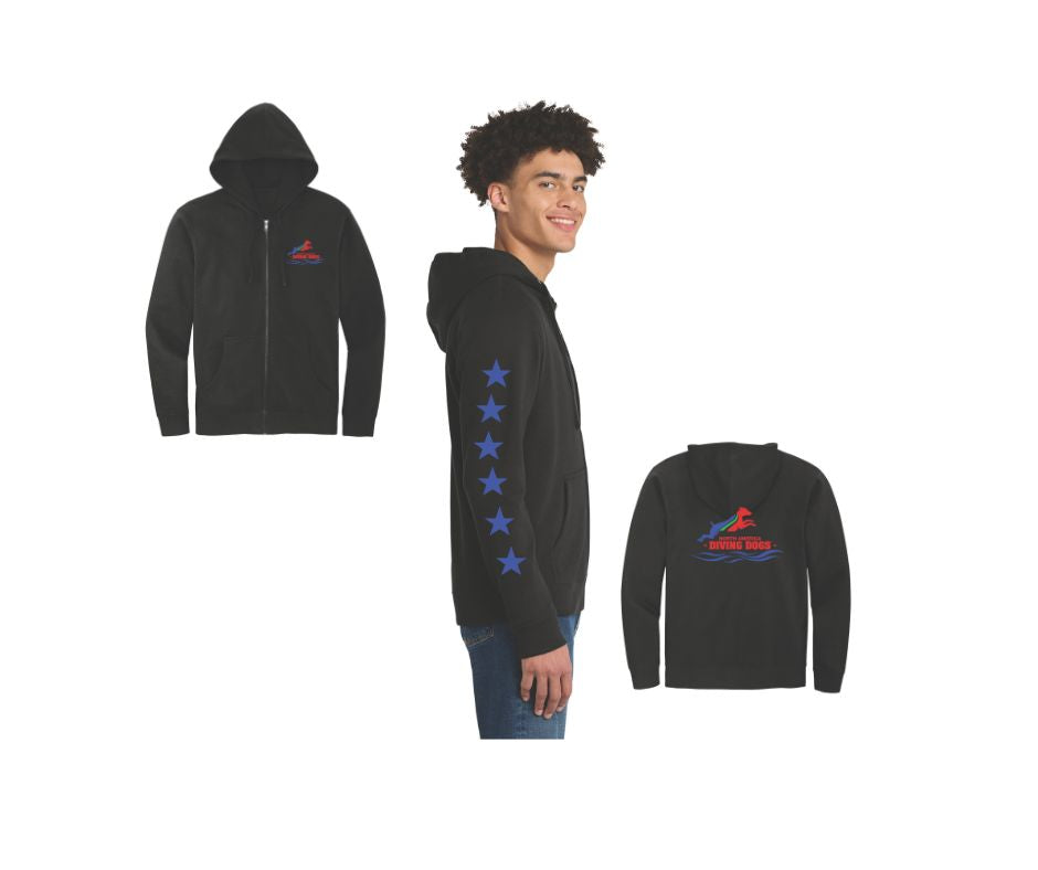 NADD Logo Zip Up Hoodie (Stars)